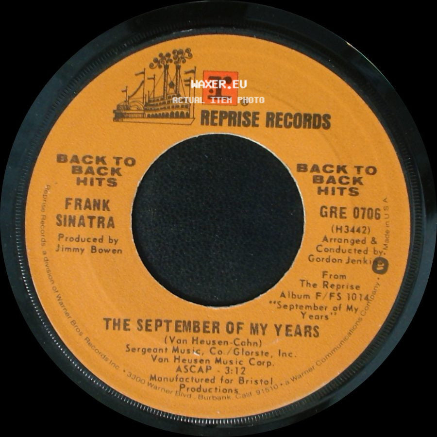 Frank Sinatra - The September Of My Years / Softly, As I Leave You side A
