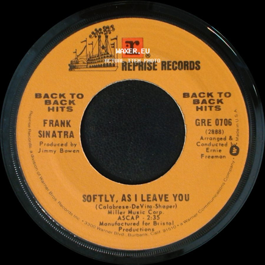 Frank Sinatra - The September Of My Years / Softly, As I Leave You side B