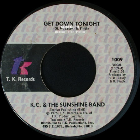K.C. & The Sunshine Band - Get Down Tonight / You Don't Know side A