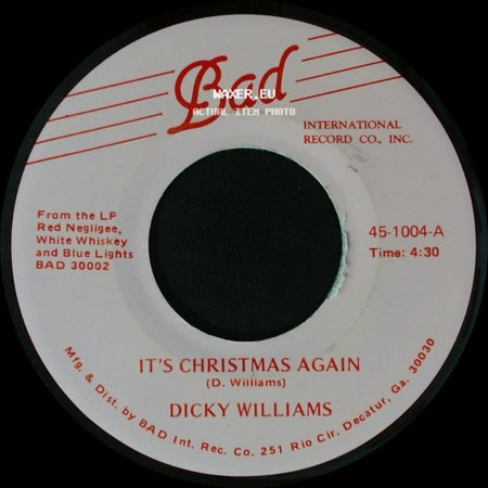 Dicky Williams - It's Christmas Again / I Truly Love You side A