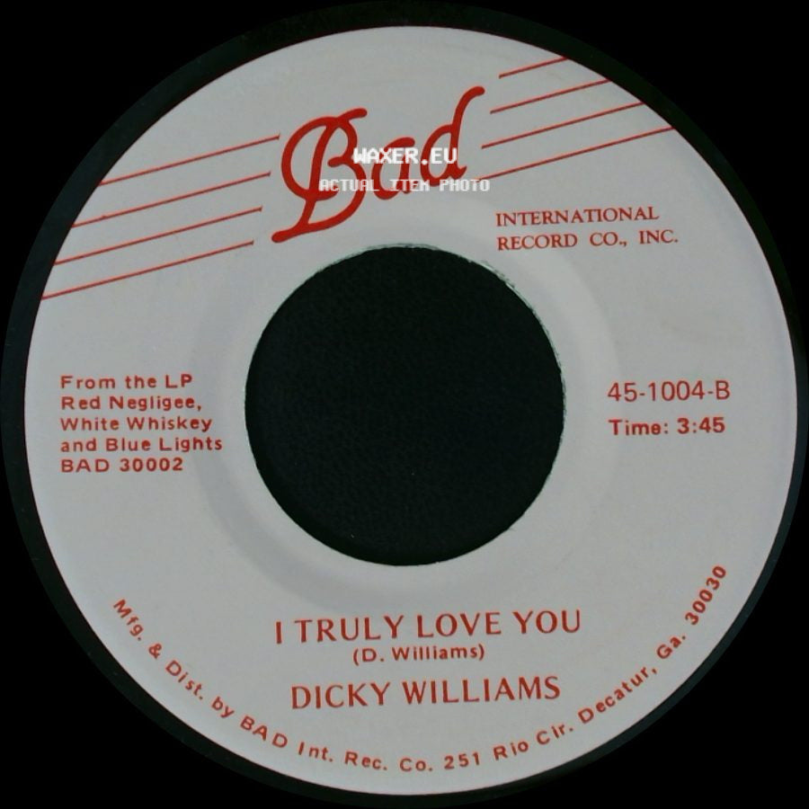 Dicky Williams - It's Christmas Again / I Truly Love You side B