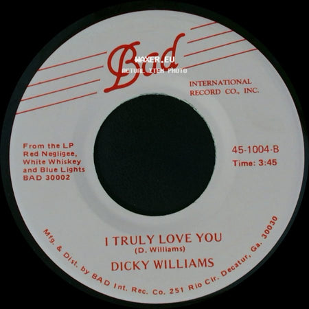 Dicky Williams - It's Christmas Again / I Truly Love You side B