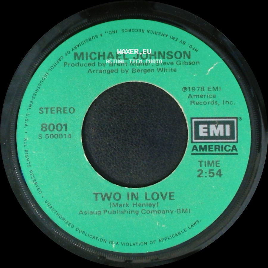 Michael Johnson - Two In Love / Bluer Than Blue side A