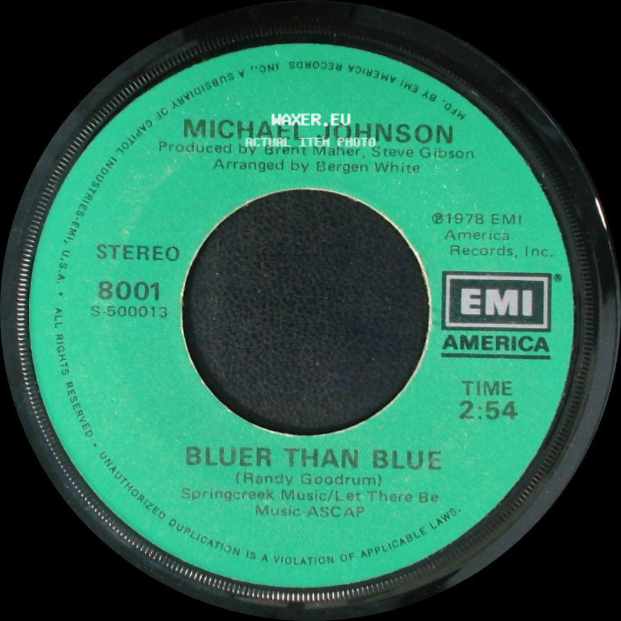Michael Johnson - Two In Love / Bluer Than Blue side B