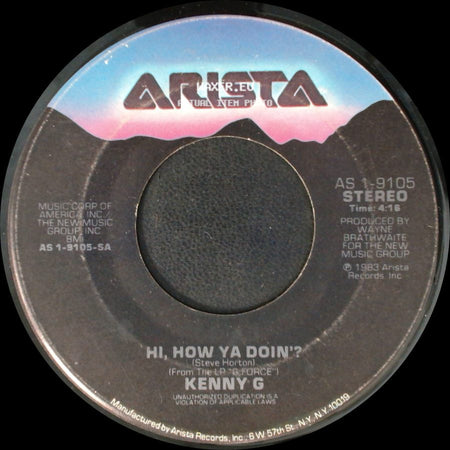 Kenny G - Hi, How Ya Doin'? (Instrumental Version) / Hi, How Ya Doin'? side B