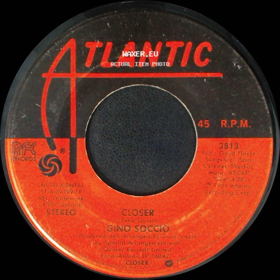 Gino Soccio - Try It Out / Closer side B