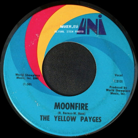 The Yellow Payges - Finger Poppin' Party / Moonfire side B