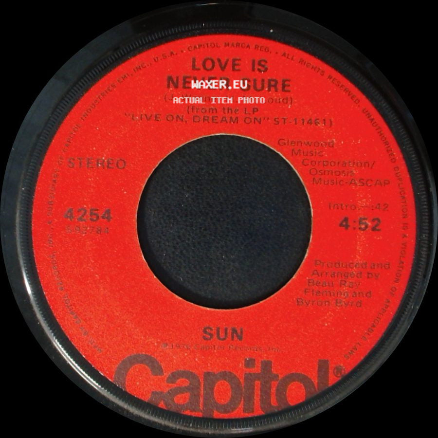Sun - Wanna Make Love / Love Is Never Sure side B