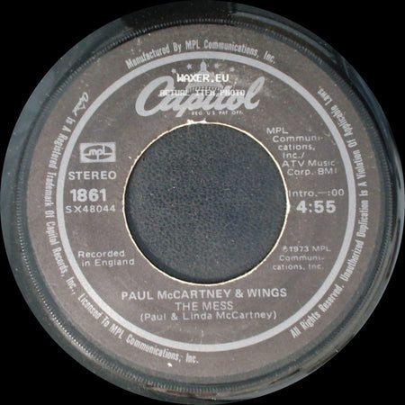 Paul Mccartney & Wings - My Love / The Mess side B