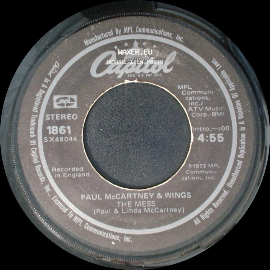 Paul Mccartney & Wings - My Love / The Mess side B