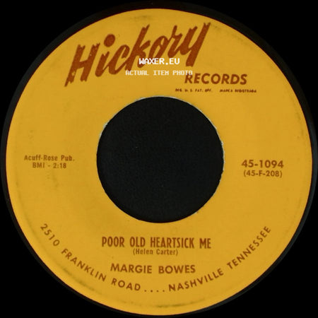Margie Bowes - Blue Dream / Poor Old Heartsick Me side B