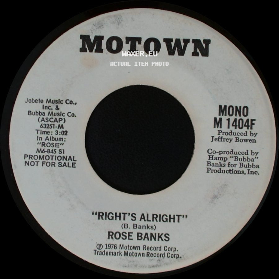 Rose Banks - Right's Alright / Right's Alright side A
