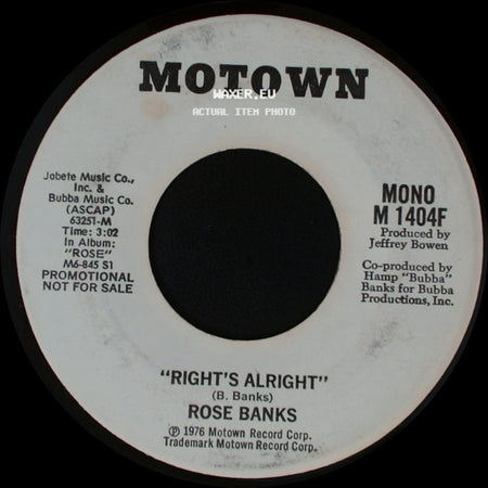 Rose Banks - Right's Alright / Right's Alright side A