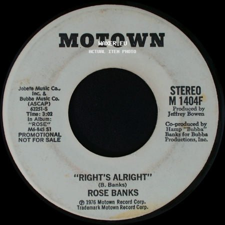 Rose Banks - Right's Alright / Right's Alright side B