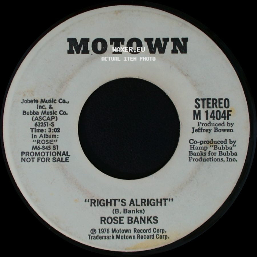 Rose Banks - Right's Alright / Right's Alright side B