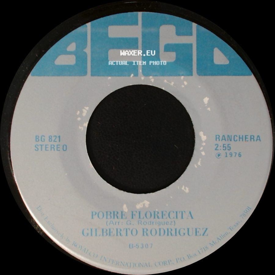 Gilberto Rodriguez - Dime Que Me Quieres / Pobre Florecita side B