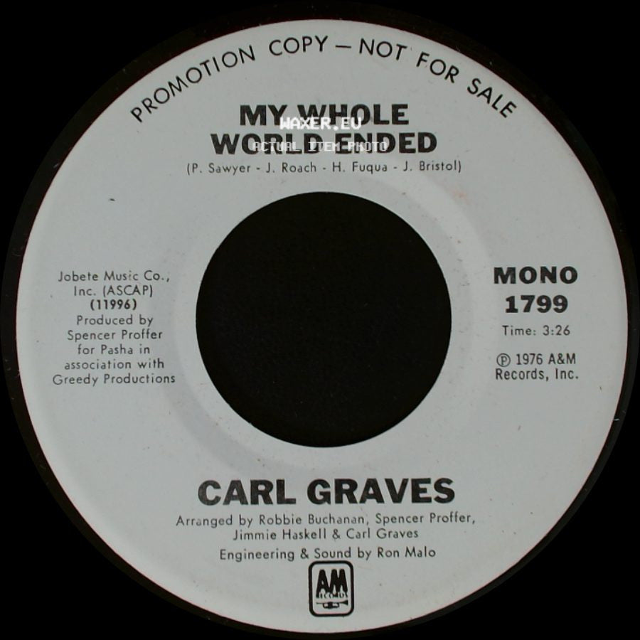 Carl Graves - My Whole World Ended / My Whole World Ended side A