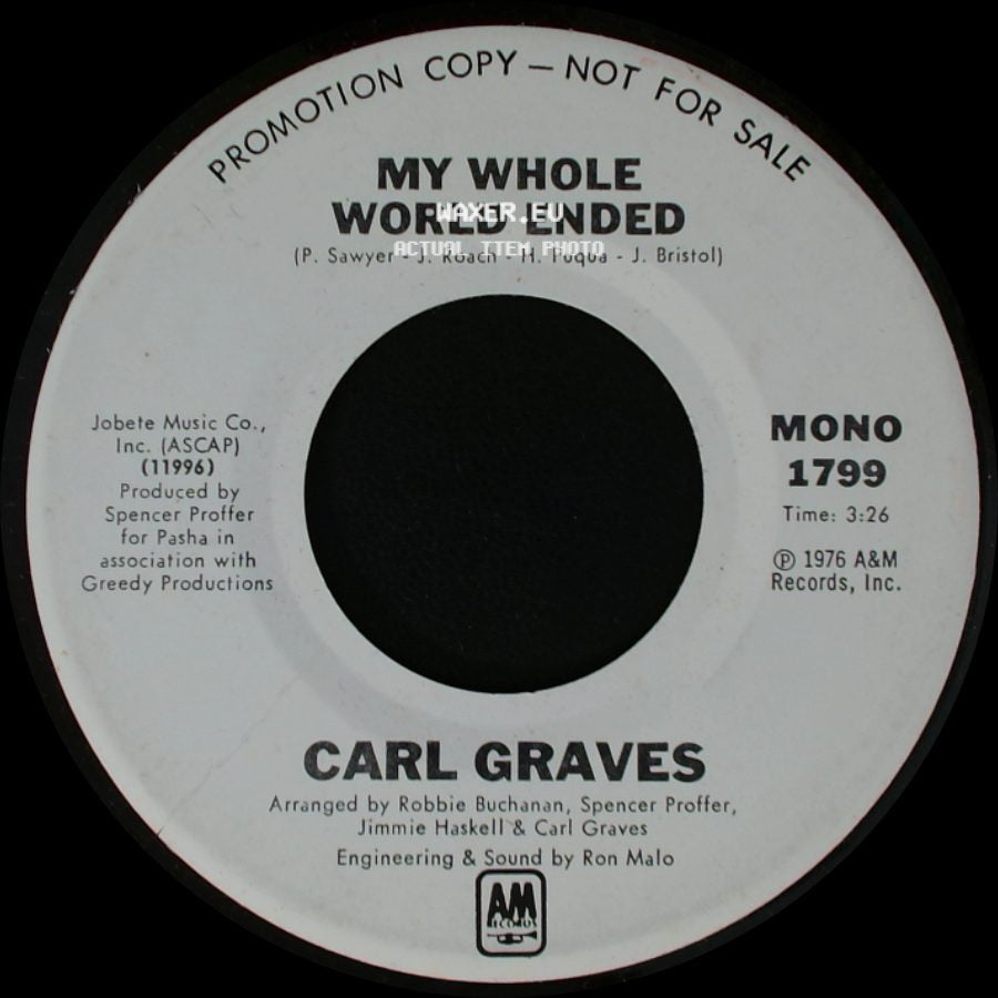 Carl Graves - My Whole World Ended / My Whole World Ended side A