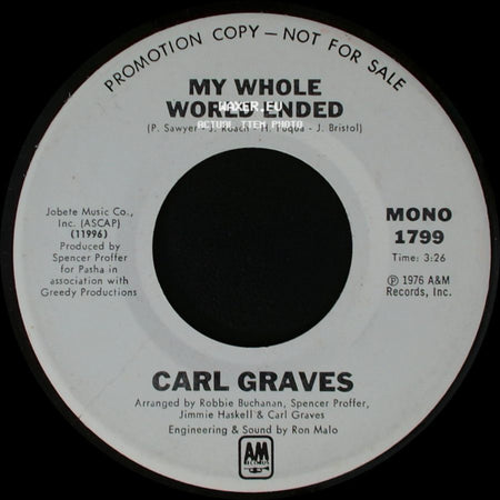 Carl Graves - My Whole World Ended / My Whole World Ended side A