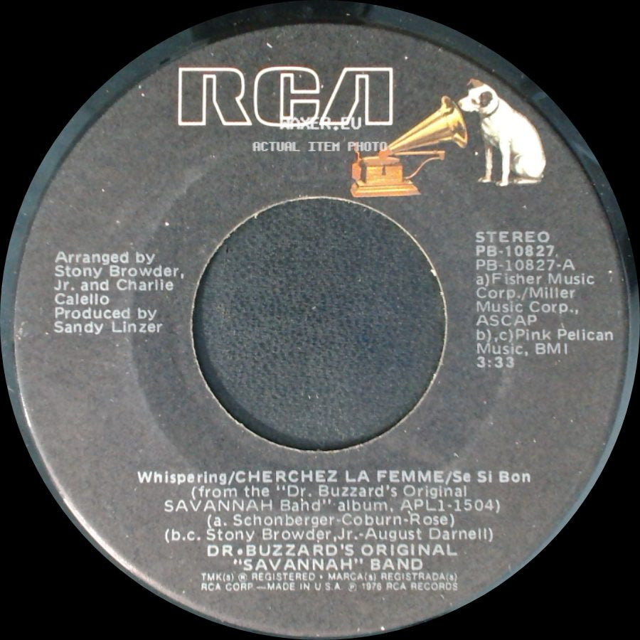 Dr. Buzzard's Original Savannah Band - Whispering/Cherchez La Femme/Se Si Bon / Sunshower side A