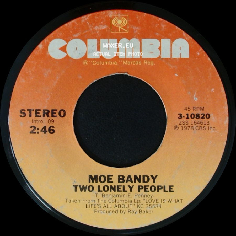 Moe Bandy - I Never Miss A Day (Missing You) / Two Lonely People side B