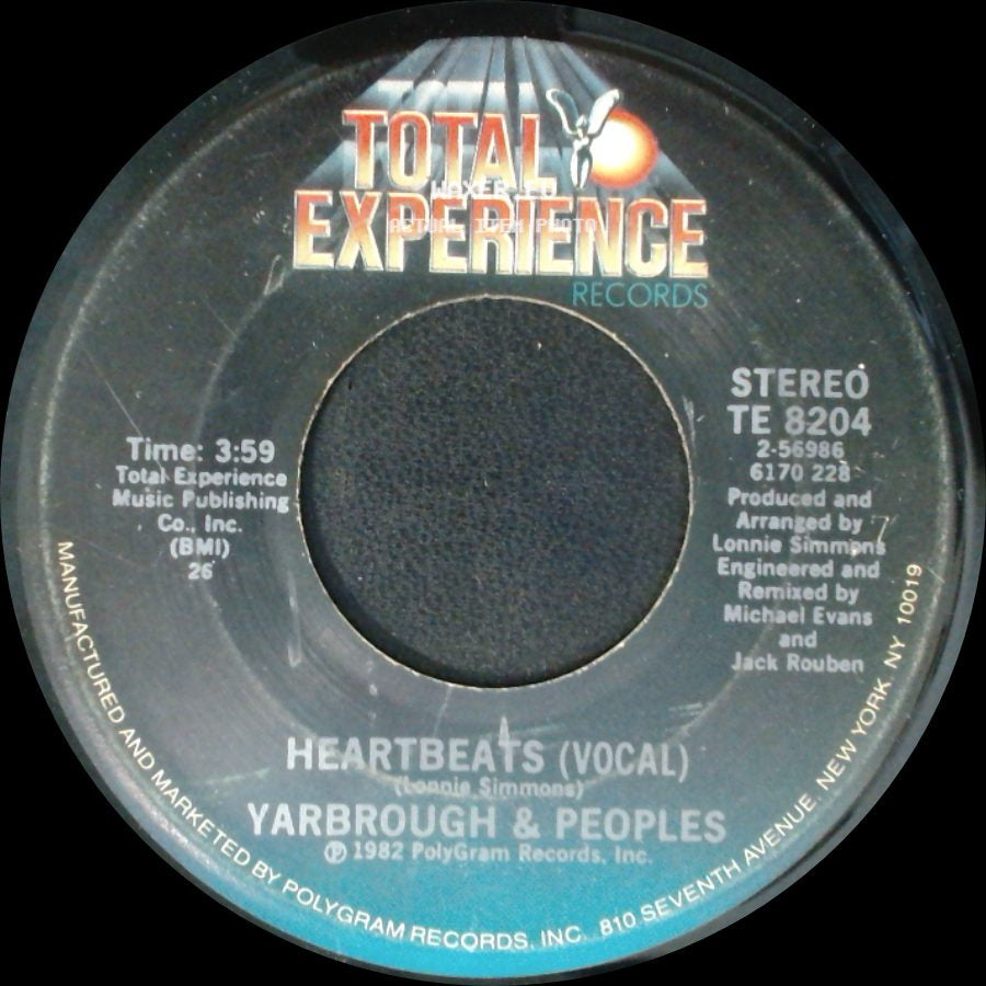 Yarbrough & Peoples - Heartbeats (Vocal) / Heartbeats (Instrumental) side A