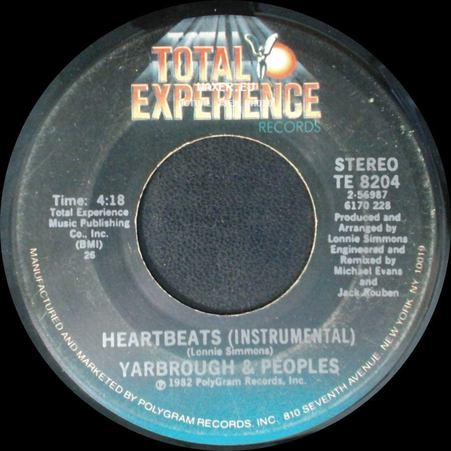 Yarbrough & Peoples - Heartbeats (Vocal) / Heartbeats (Instrumental) side B