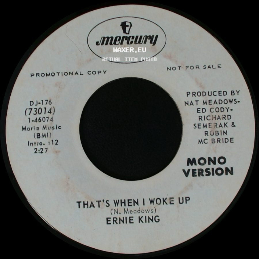 Ernie King - That's When I Woke Up / That's When I Woke Up side A