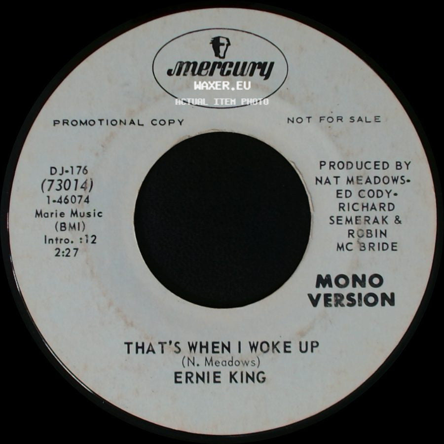 Ernie King - That's When I Woke Up / That's When I Woke Up side B