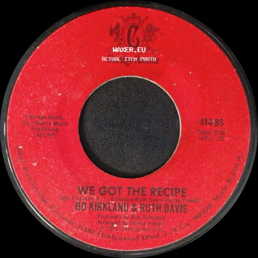 Bo Kirkland & Ruth Davis - Easy Loving / We Got The Recipe side B