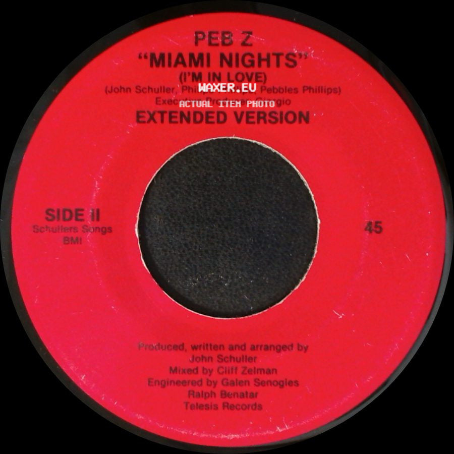 Peb 2 / Pebbles Phillips - Miami Nights (I'm In Love) / Miami Nights (I'm In Love) Extended Version side B