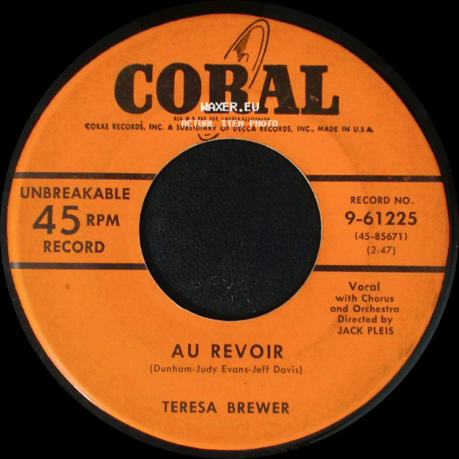Teresa Brewer - Au Revoir / Danger Signs side A