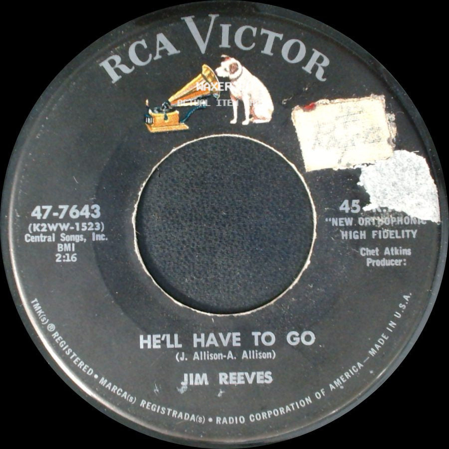 Jim Reeves - He'll Have To Go / In A Mansion Stands My Love side A