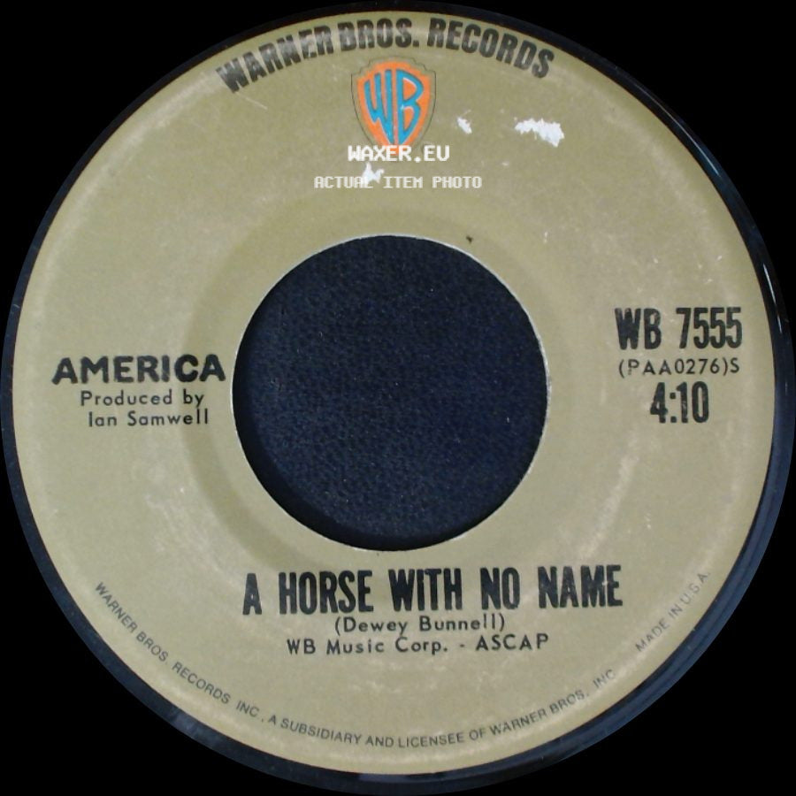 America - Everyone I Meet Is From California / A Horse With No Name side B