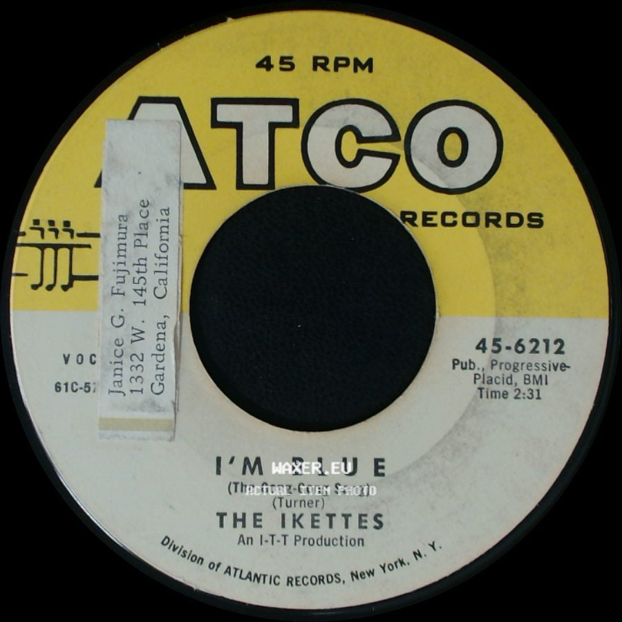 The Ikettes - Find My Baby / I'm Blue (The Gong-Gong Song) side B