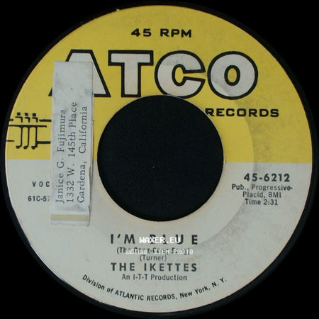 The Ikettes - Find My Baby / I'm Blue (The Gong-Gong Song) side B
