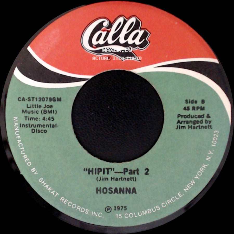 Hosanna - Hipit - Part 1 / "Hipit" - Part 2 side B