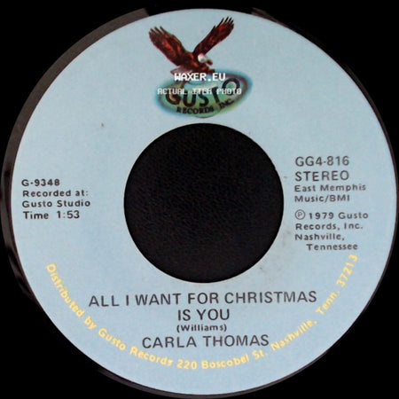 Carla Thomas - Gee Whiz, It's Christmas / All I Want For Christmas Is You side B