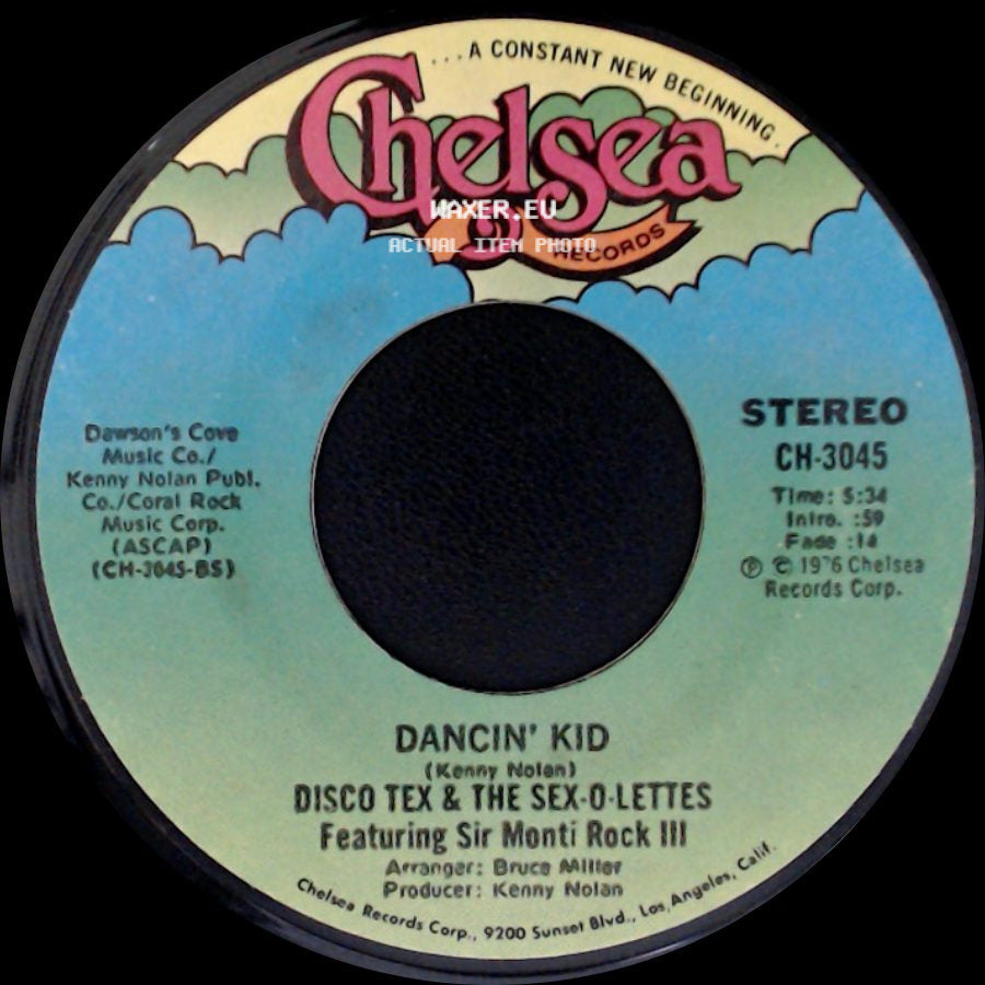 Disco Tex & The Sex-O-Lettes Featuring Sir Monti Rock Iii - Dancin' Kid / Dancin' Kid side B