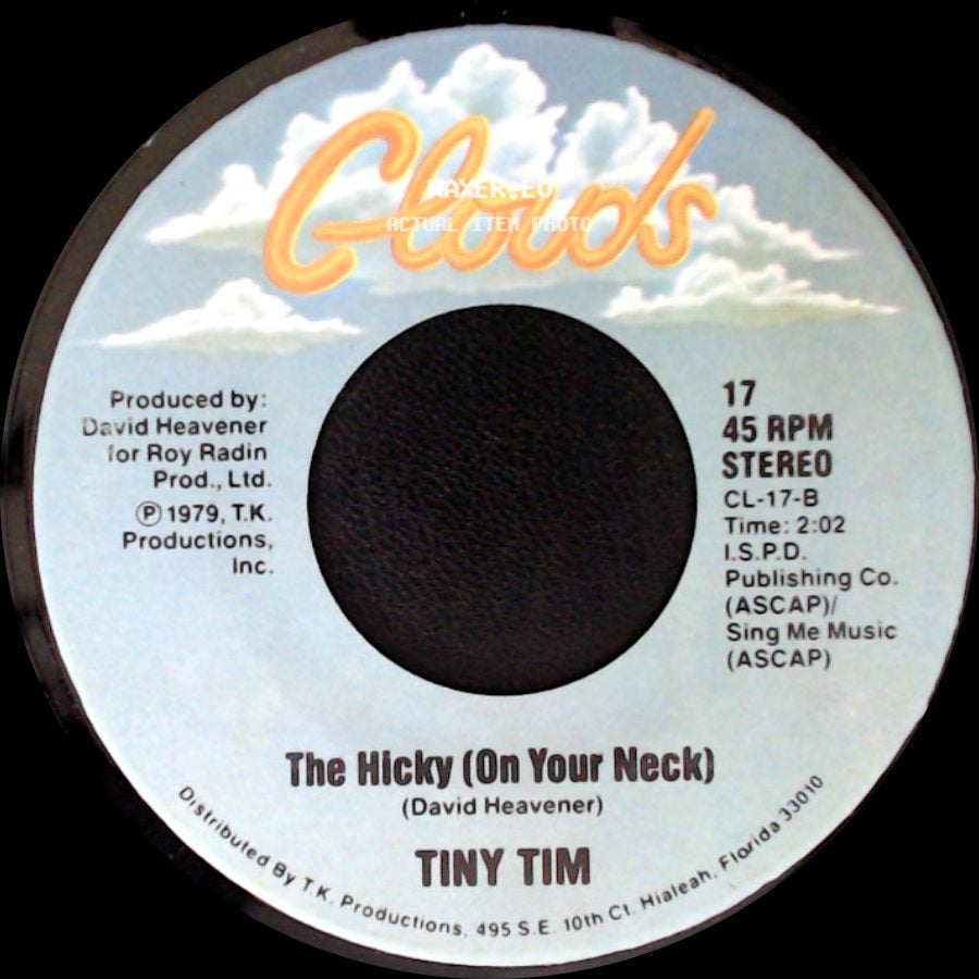 Tiny Tim - Tip Toe To The Gas Pumps / The Hicky (On Your Neck) side B