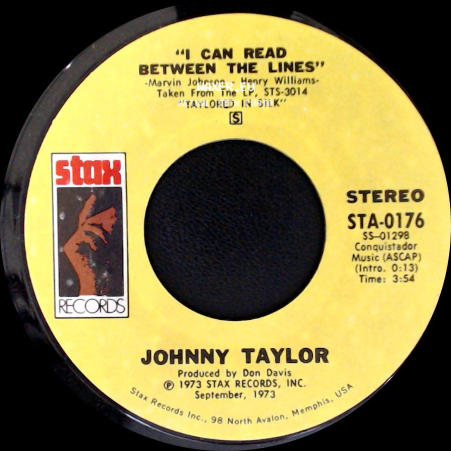 Johnny Taylor - Cheaper To Keep Her / I Can Read Between The Lines side B