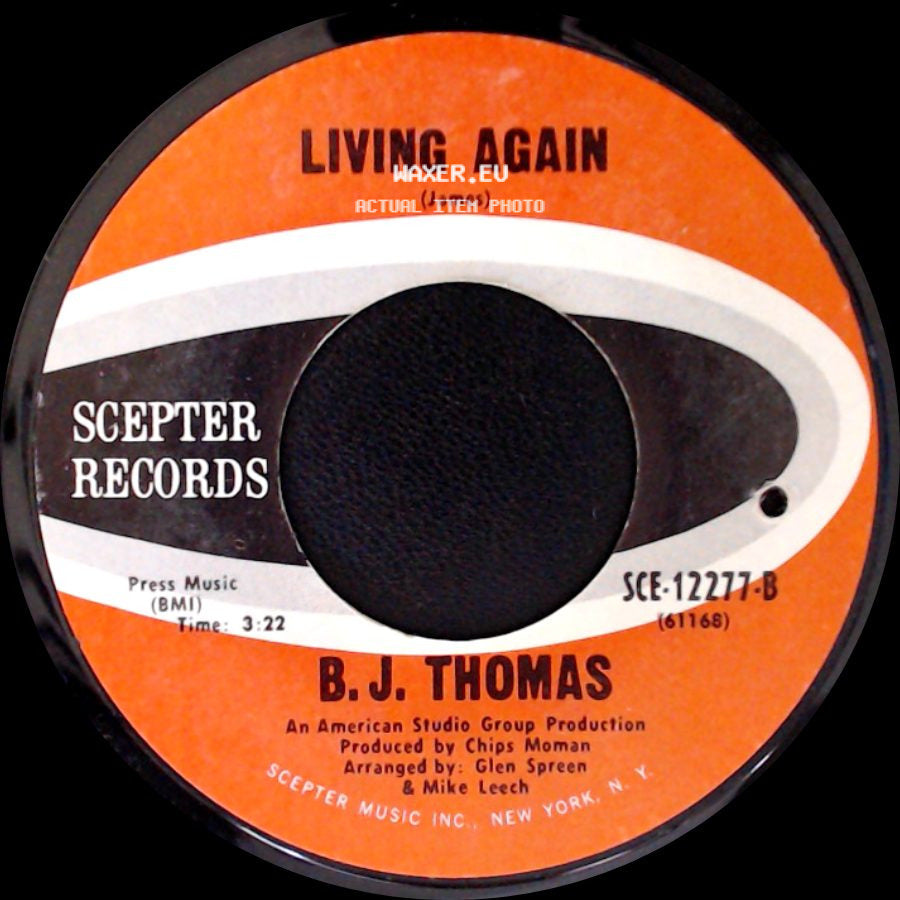 B. J. Thomas - Everybody's Out Of Town / Living Again side B