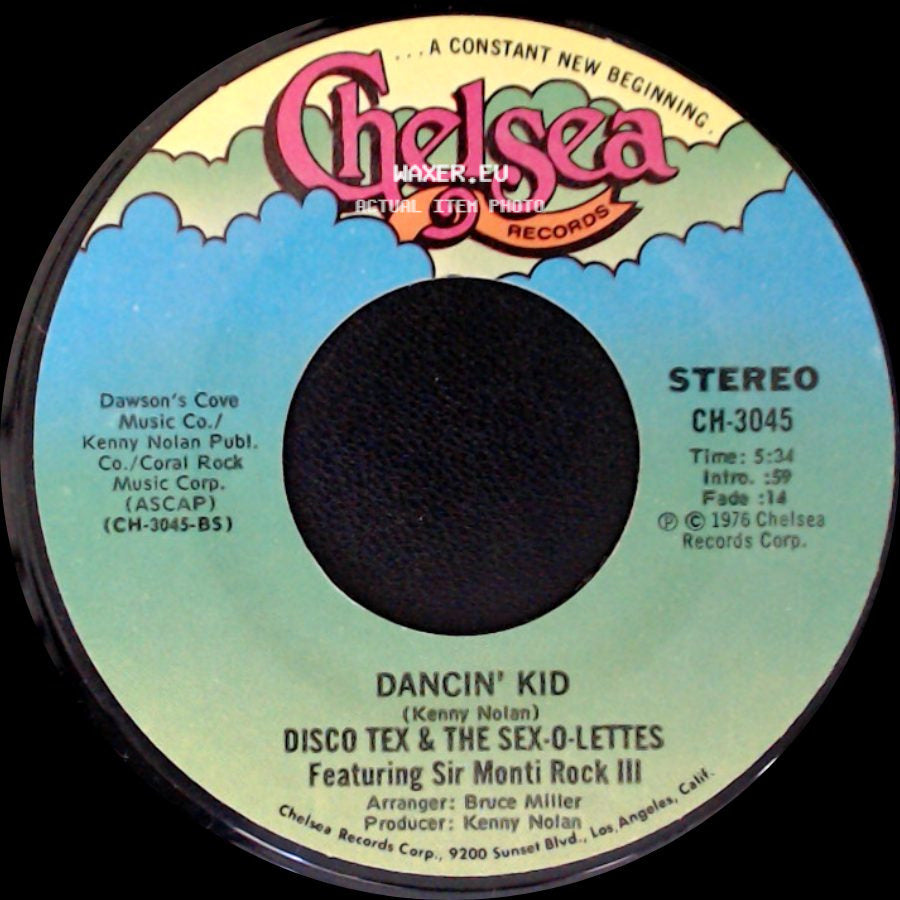 Disco Tex & The Sex-O-Lettes - Dancin' Kid / Dancin' Kid side B