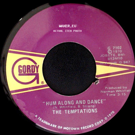 The Temptations - Ungena Za Ulimwengu (Unite The World) / Hum Along And Dance side B