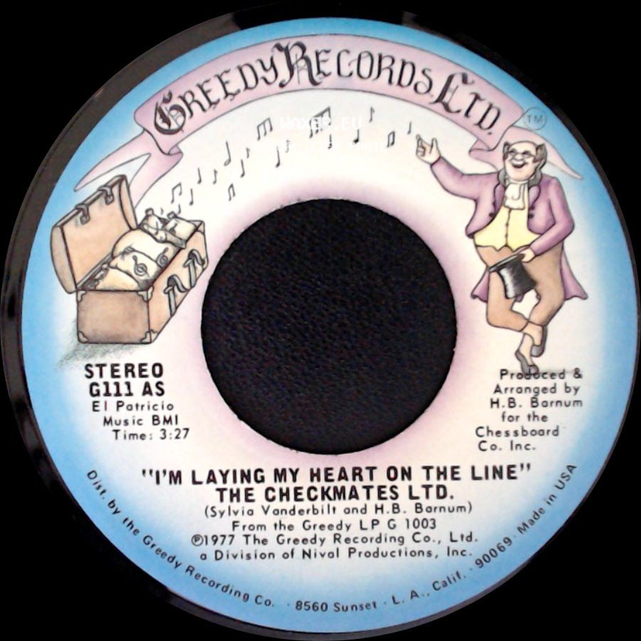 The Checkmates Ltd. - Make Love To Your Mind / I'm Laying My Heart On The Line side B