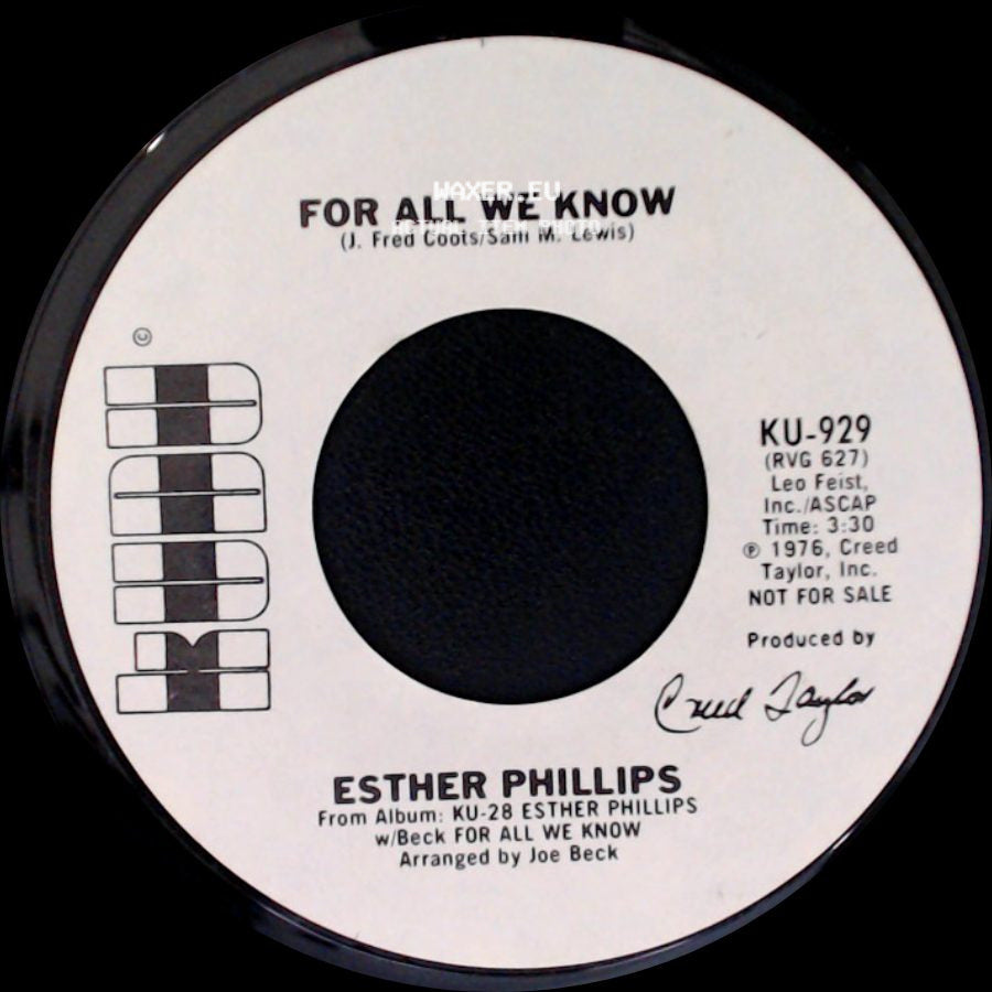 Esther Phillips - For All We Know / For All We Know side A