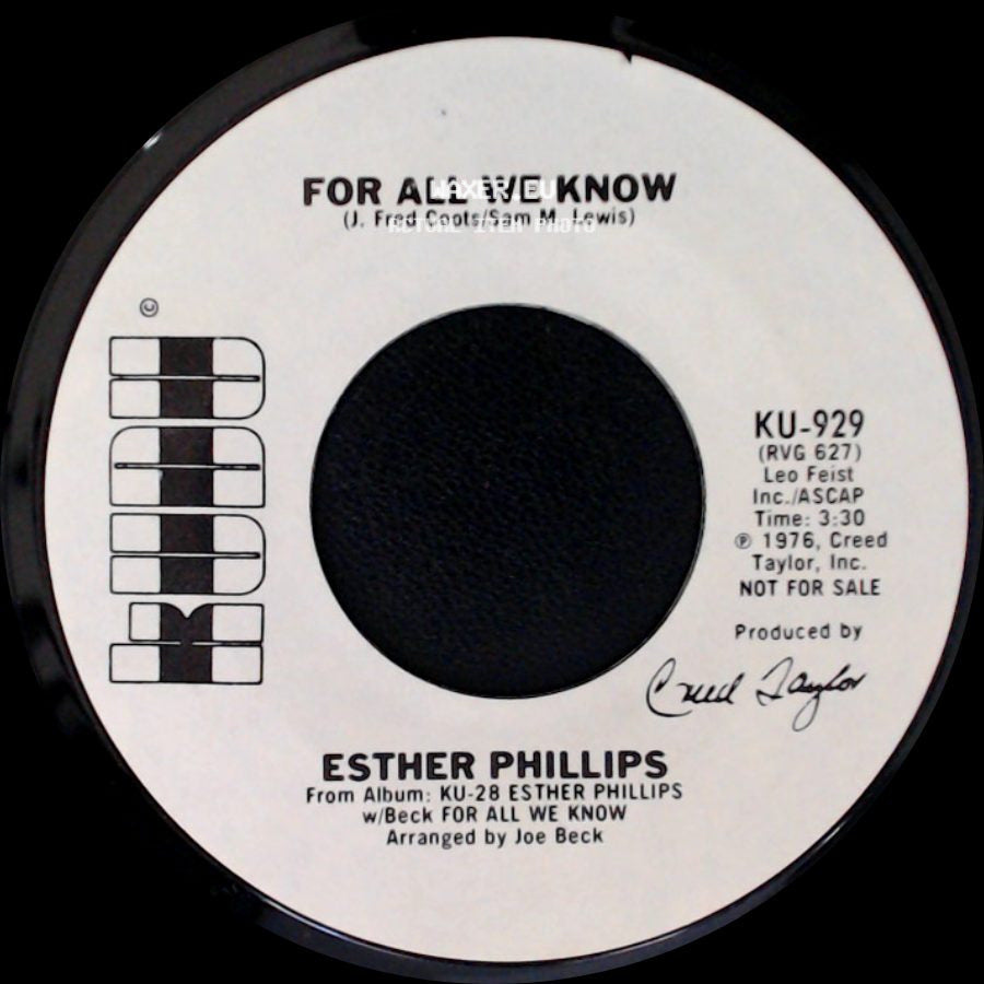 Esther Phillips - For All We Know / For All We Know side B