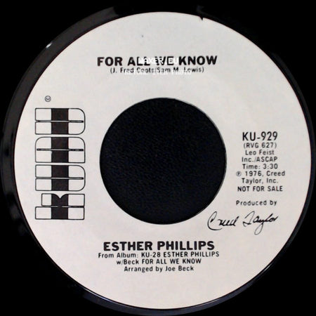 Esther Phillips - For All We Know / For All We Know side B