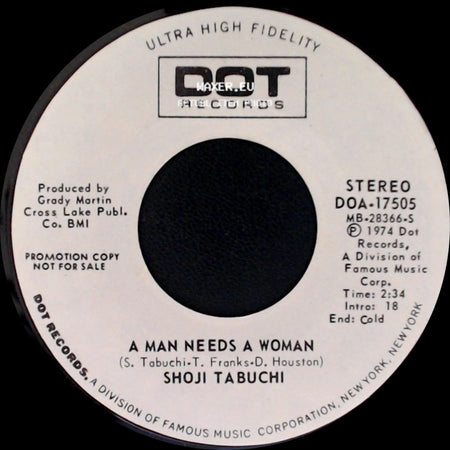 Shoji Tabuchi - A Man Needs A Woman / Colinda side A