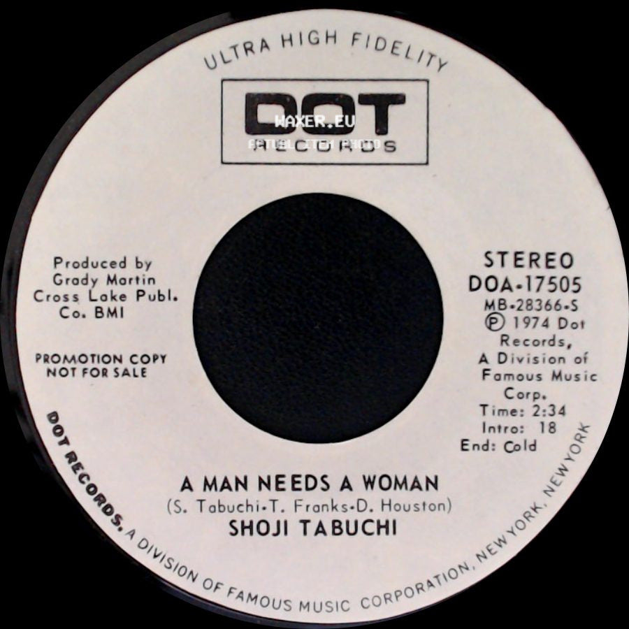 Shoji Tabuchi - A Man Needs A Woman / Colinda side A